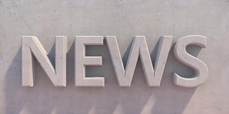 Foto palabra de noticias en la ilustración 3d de textura de fondo de muro de hormigón