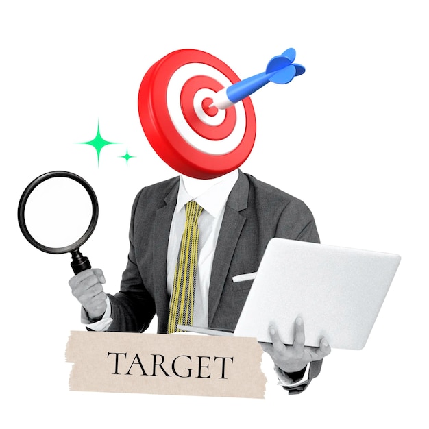 Palabra objetivo pegatina png objetivo jefe de negocios remix en fondo transparente