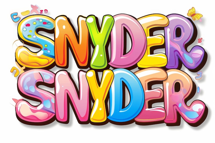 Foto palabra snyder letras de dibujos animados fondo blanco ar 32 estilo crudo id de trabajo 35d23bd1561f496bb4020b3e68449f8d