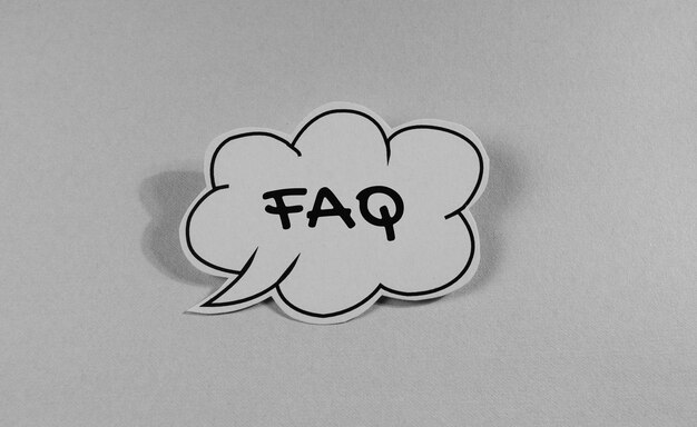 Palabras con la idea del concepto de negocio Faq