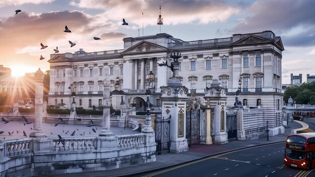 Foto palácio de buckingham, residência londrina do monarca britânico