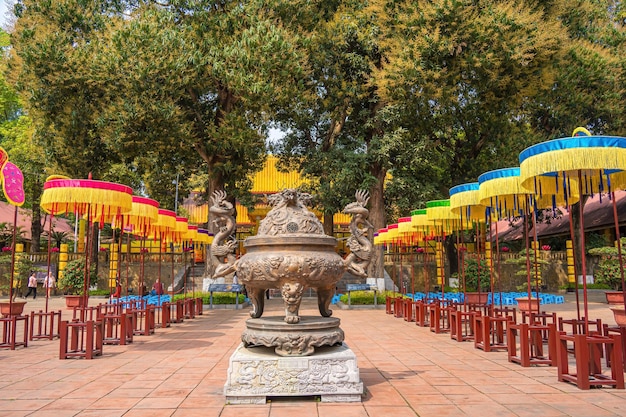 Palácio de Kinh Thien Eles foram construídos em 1467 durante o reinado do rei Le Thanh Tong gongo histórico na Cidadela Imperial de Thang Long