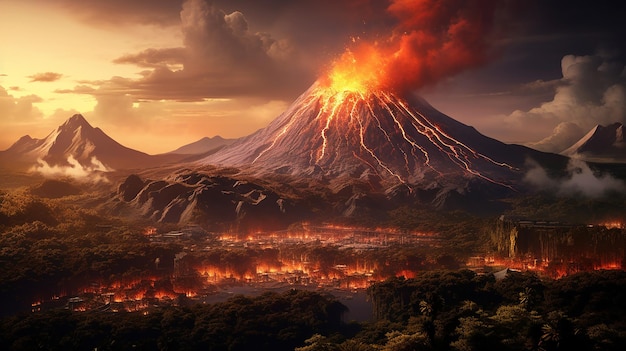Foto palácio do vulcão jurássico
