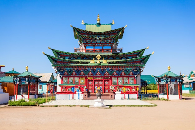 Palacio Etigel Khambin en Ivolginsky datsan. Es el templo budista ubicado cerca de la ciudad de Ulan-Ude en Buriatia, Rusia.