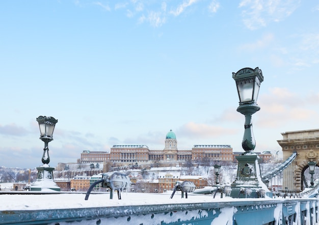 Palácio Real de Budapeste no dia de inverno, Hungria