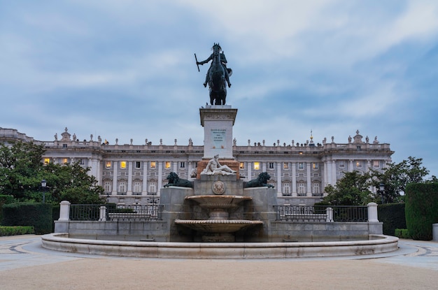 Palacio Real de Madrid en España.