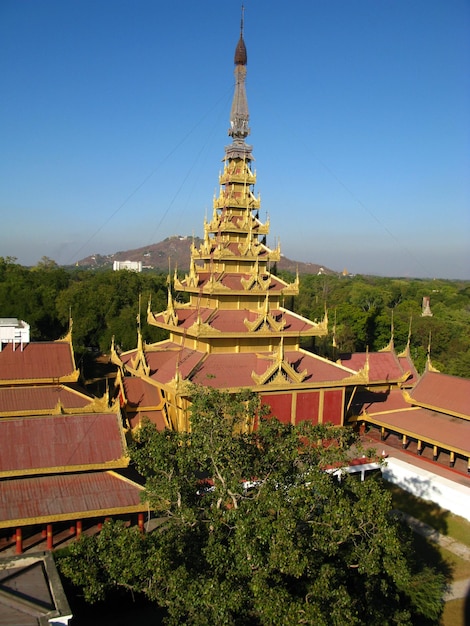 El palacio real en Mandalay Myanmar