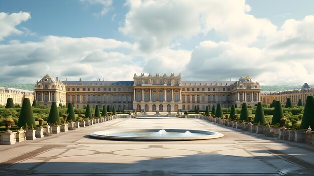 Palacio de versalles render 3d