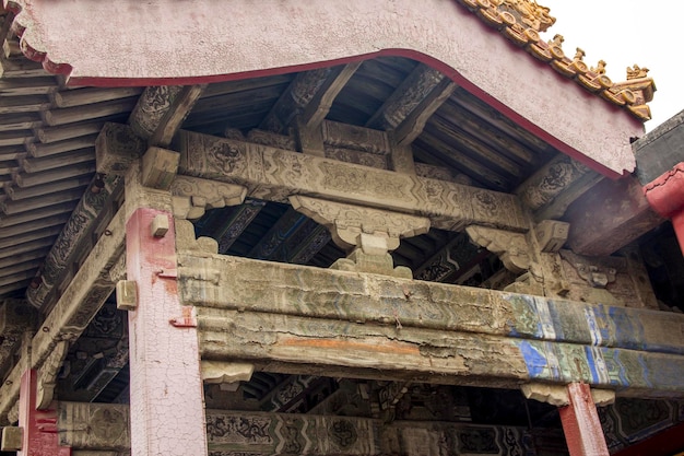 Palácios de estrutura de construção antiga da Cidade Proibida em Pequim China