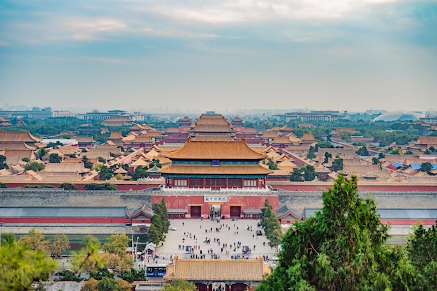 Palácios reais antigos da Cidade Proibida em BeijingChina