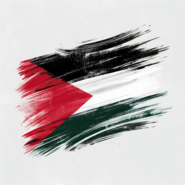 Palästinensische Flagge mit Pinselstriche