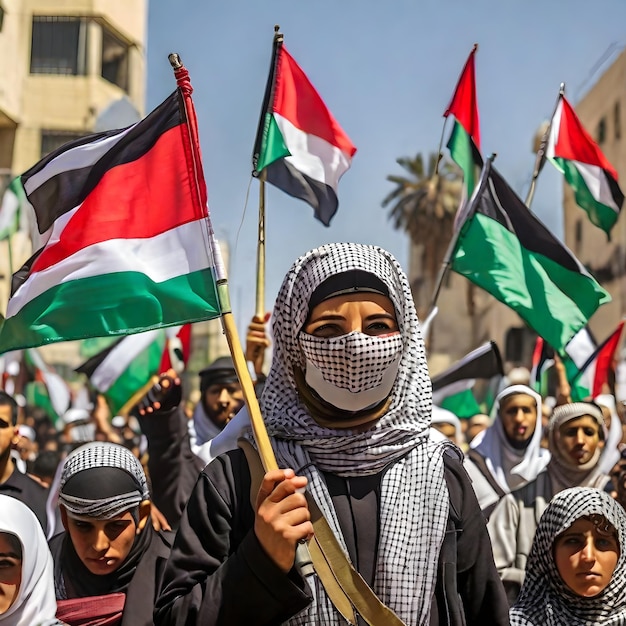 Foto palästinensischer protest für freiheit