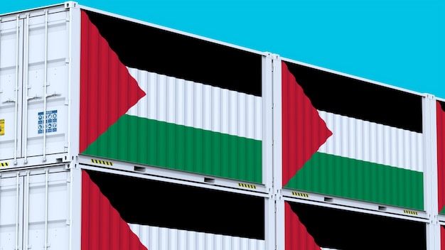 Palästinensisches Logo, das den internationalen Handel repräsentiert