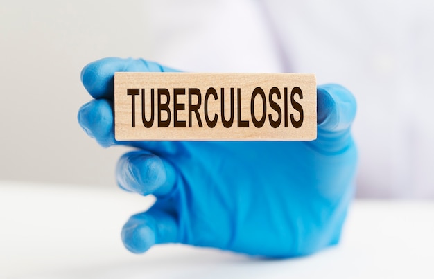 Palavra de tuberculose, inscrição. Infecção ou vírus por Tb.