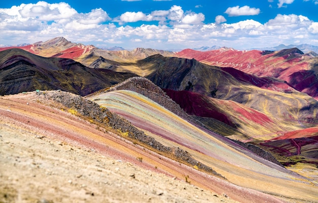 Palccoyo Rainbow Mountains in der Nähe von Cusco in Peru