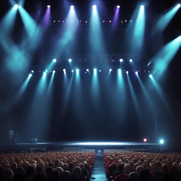 Palco de concerto vazio gerado por IA