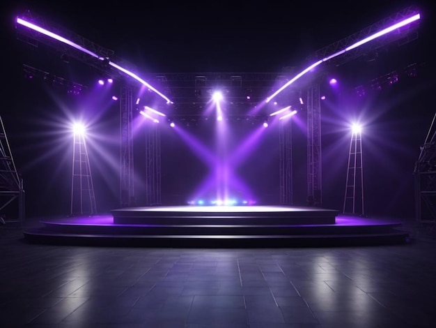 Palco de iluminação de luxo para eventos 3D _ai_generated