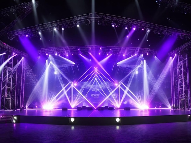 Palco de iluminação de luxo para eventos 3D _ai_generated