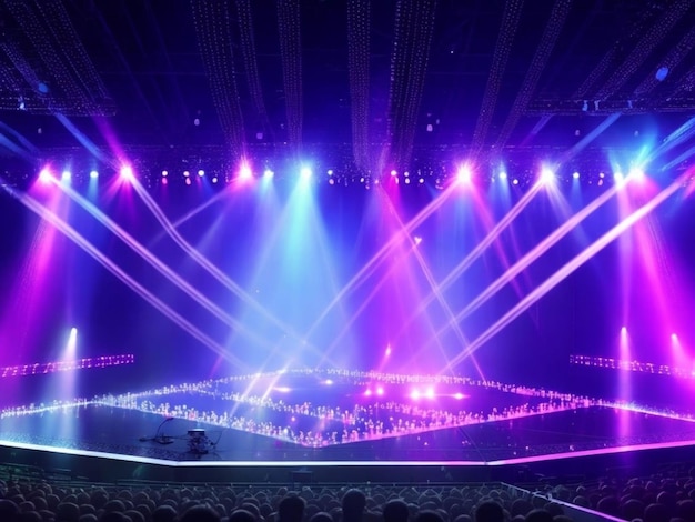 Palco de iluminação de luxo para eventos 3D _ai_generated