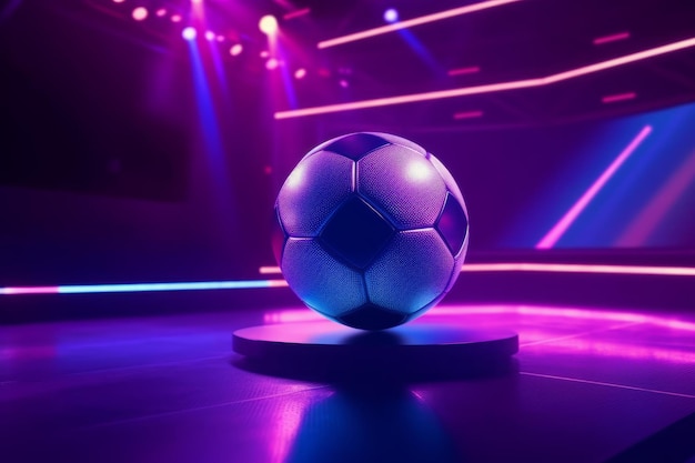 Palco de show de bola de futebol objetivo do jogo gerar ai