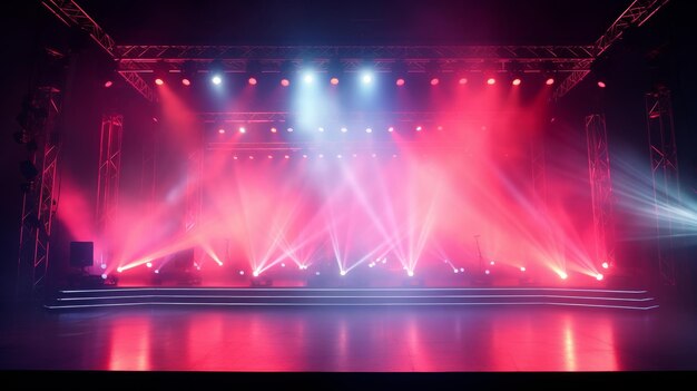 Palco iluminado com luzes