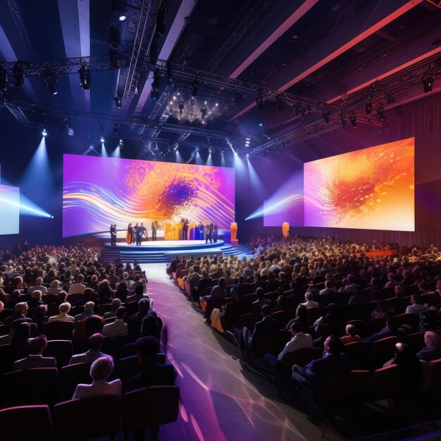 palco principal evento de conferência reunião sala moderna