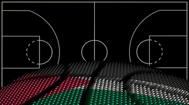 Palestina Fundo de quadra de basquete Basketball Bal