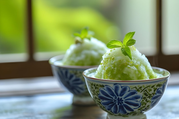 Paleta de alegría vibrante postre japonés extravagancia