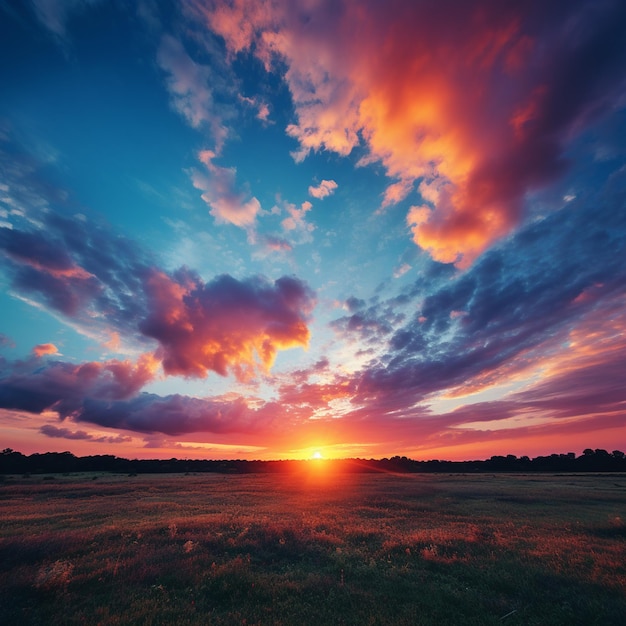 Paleta celestial que captura el fascinante cielo del amanecer