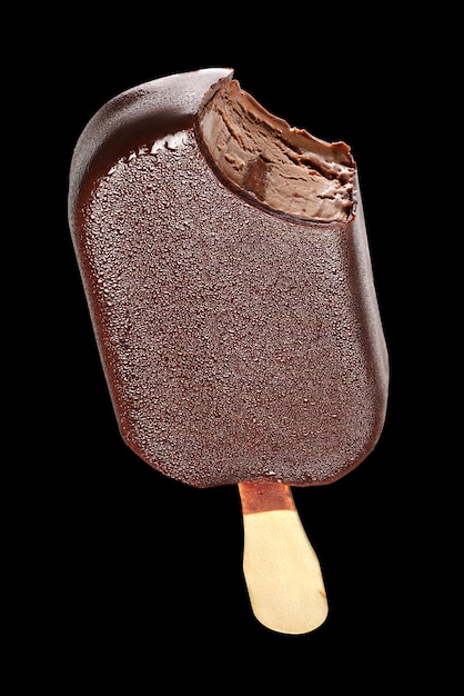 Foto paleta de chocolate en negro