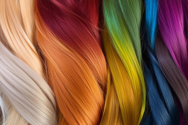 Paleta de colores de cabello