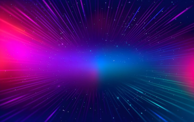 Foto paleta de colores de neón abstracta con una textura brillante y una radiación holográfica ia generativa