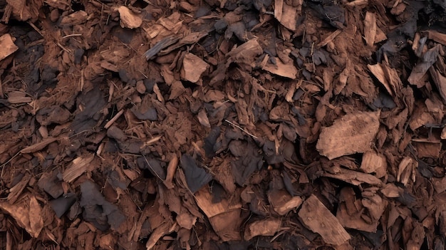 Paleta de colores de tierra Mulch de corteza marrón oscuro para el paisajismo naturalista