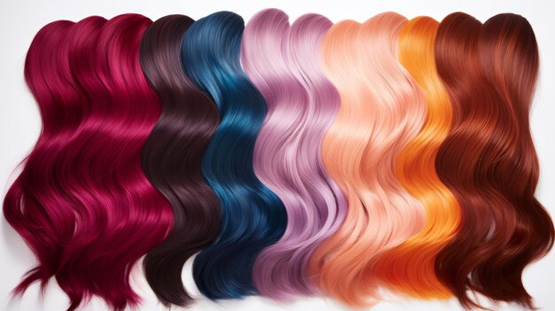 Paleta de colores vibrantes para el cabello