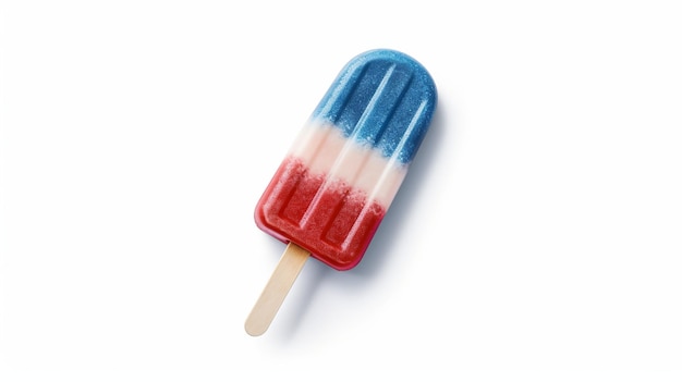 Paleta roja blanca y azul aislada sobre fondo blanco IA generativa