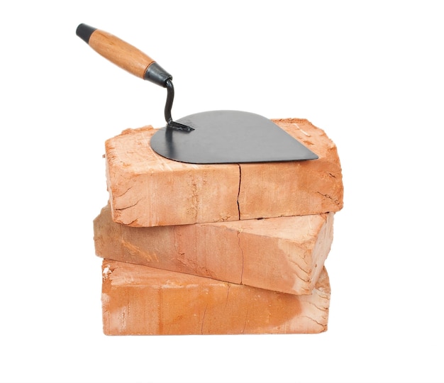 Paleta sobre ladrillos