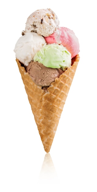 Paletas de helado en cono