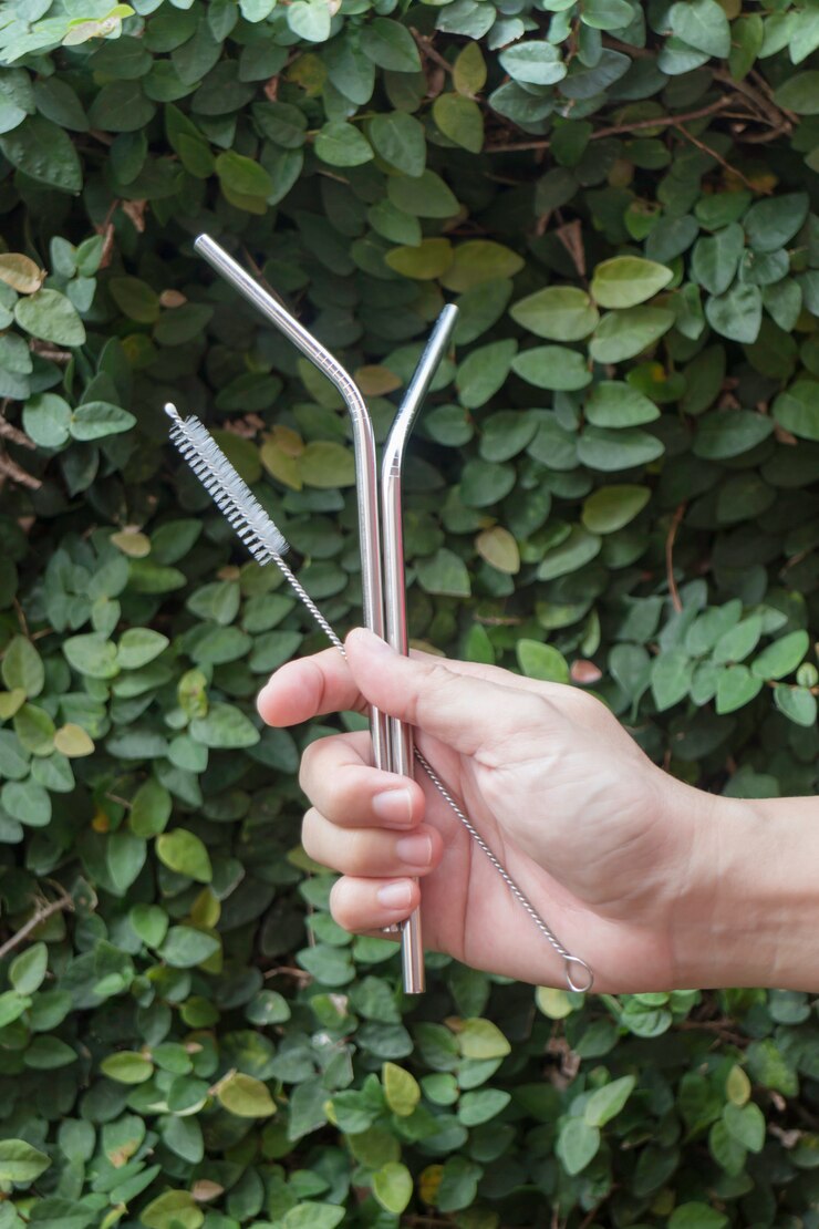 Palha de aço inoxidável para reutilizável