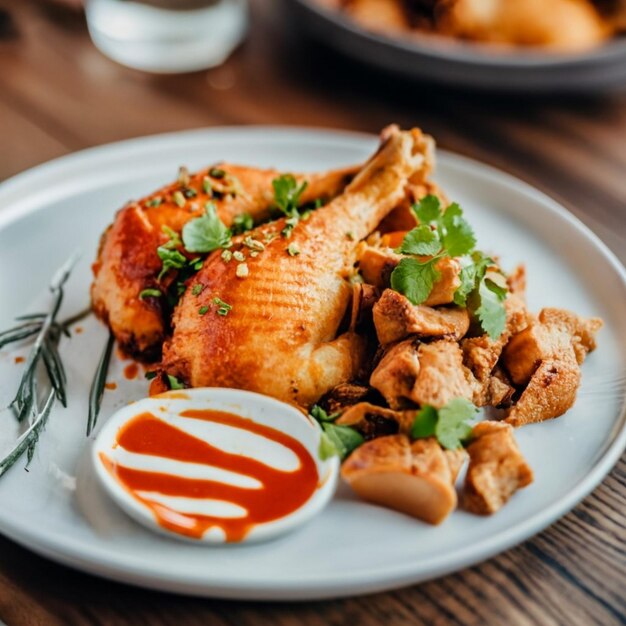 Foto palito de pollo al horno con pimentón ahumado de naranja hierbas provenzales y aceite de oliva