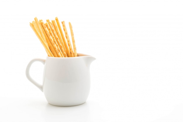 palitos de galleta en blanco