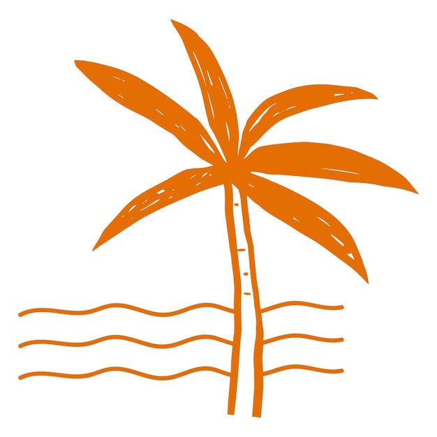 Palm Beach png Sommer-Aufkleber mit durchsichtigem Hintergrund