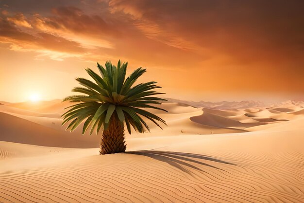 Foto palma en el desierto