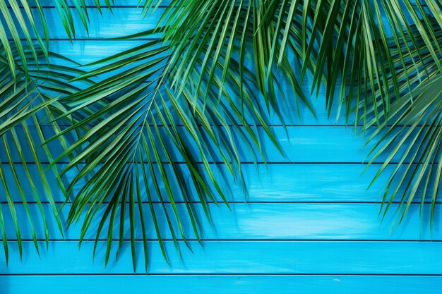 Foto palma en una playa tropical con cielo azul y nubes blancas fondo abstracto copia espacio de verano