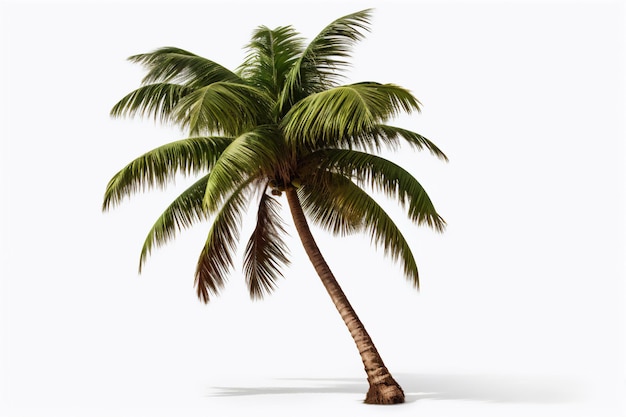 palmeira de coco isolada em fundo branco