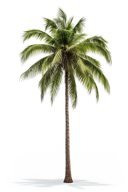 Palmeira isolada em fundo branco