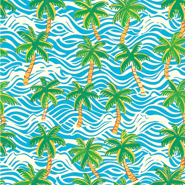 Foto palmeiras em um fundo azul