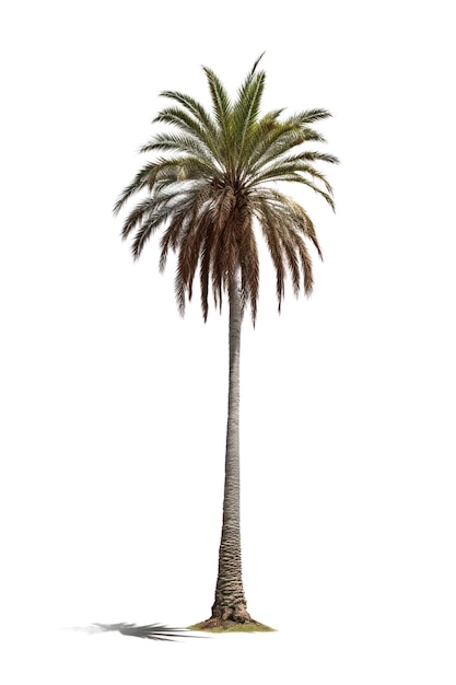 Palmera aislada sobre fondo transparente Planta de palma de coco PNG AI generativo