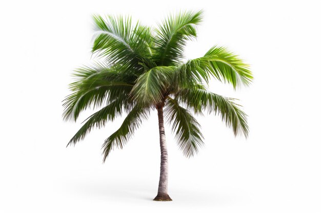 palmera de coco aislada sobre un fondo blanco