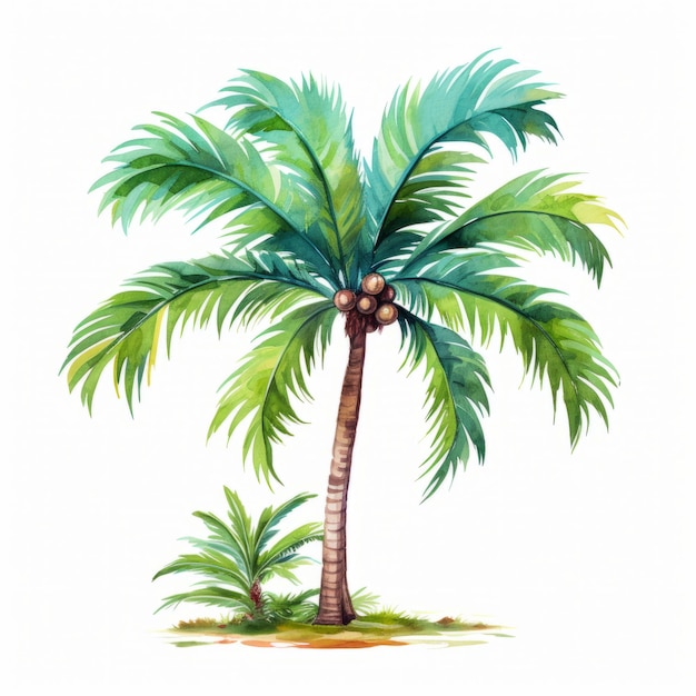 una palmera con cocos