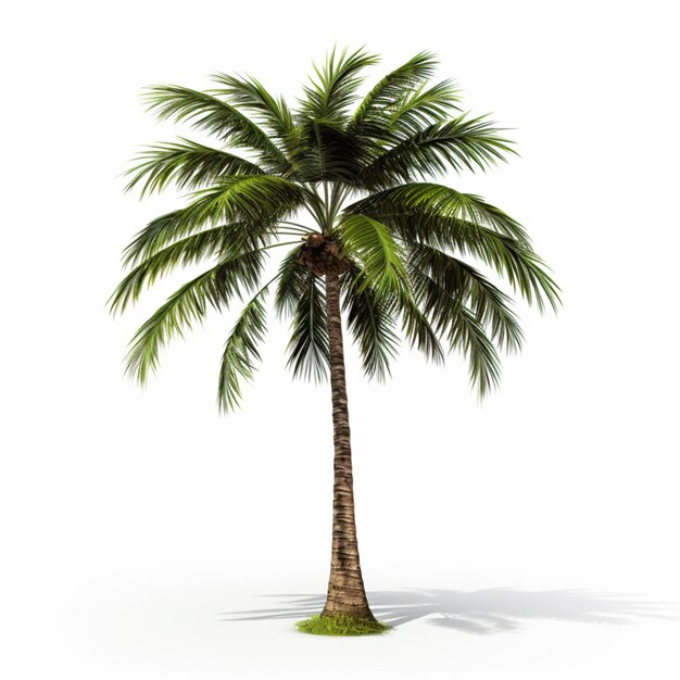 palmera con fondo blanco de alta calidad ultra